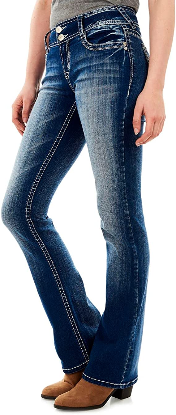 Luscious Curvy Bootcut Mid-Rise Insta Stretch Juniors-Jeans für Damen