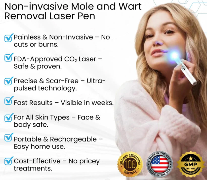 Bikenda® Non-Invasive Mole and Wart Removal Laser Pen 🔥🔥