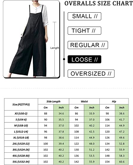 Damen-Overalls, lässig, locker, lange Latzhose, weites Bein, Baggy-Baumwoll-Strampler, Overalls mit Taschen
