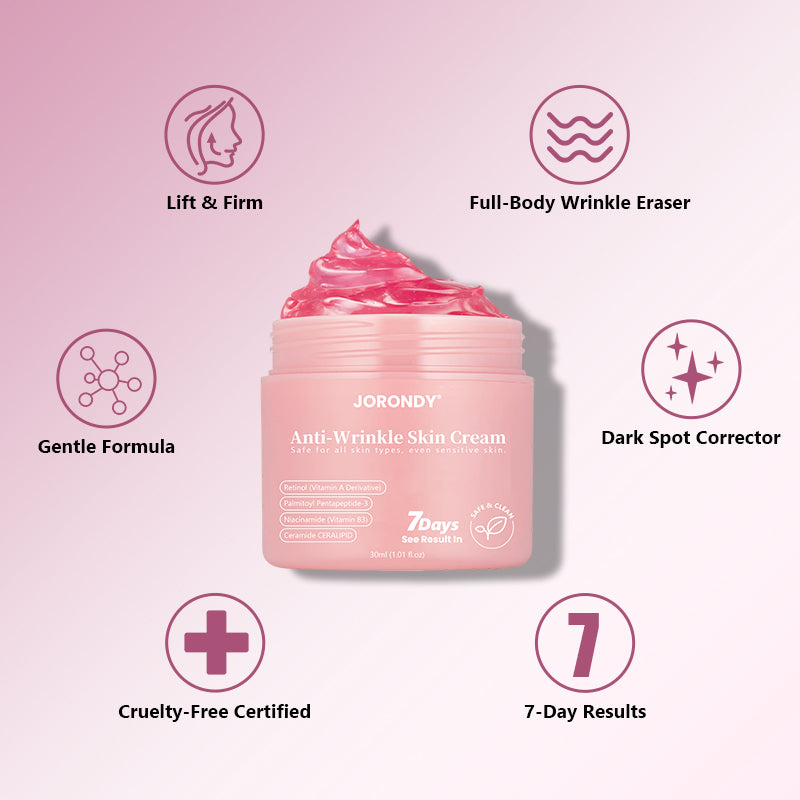 Jorondy® Anti-Wrinkle Skin Cream for Remove Wrinkles, Firms Skin, Whitening - Last Day Sale🔥90% OFF